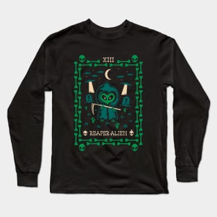 Reaper Alien Tarot Card Long Sleeve T-Shirt